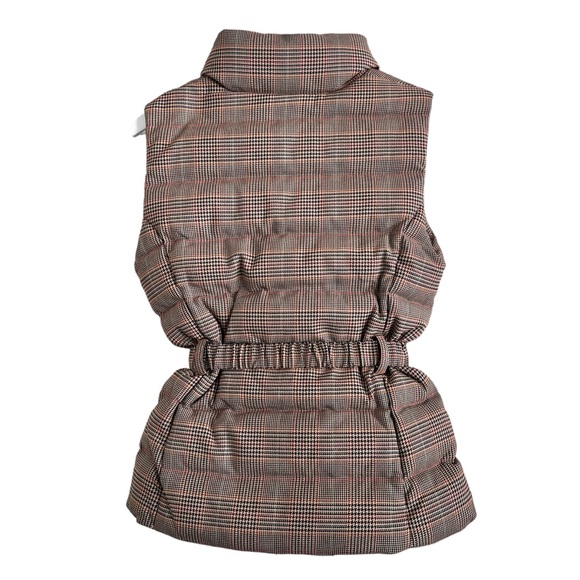 New LAUREN by RALPH LAUREN Quilted Tweed Down Vest Brown Sz 2 - Picture 12 of 17